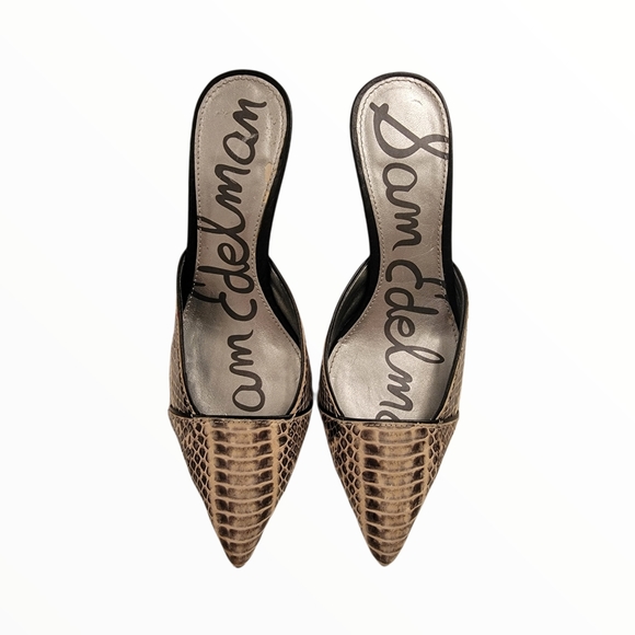 Price drop!! Sam Edelman Reptile-Embossed Odelia Slide Pump - Picture 2 of 5